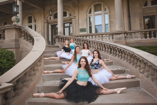 ballerinas on stairs