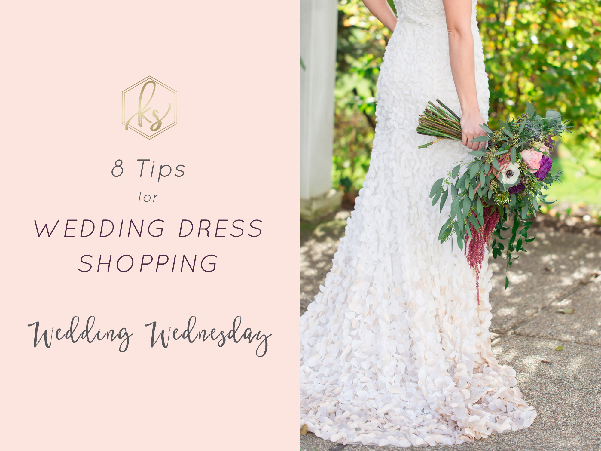 8 Tips for Wedding Dress Shopping by Karen Shoufler Photography