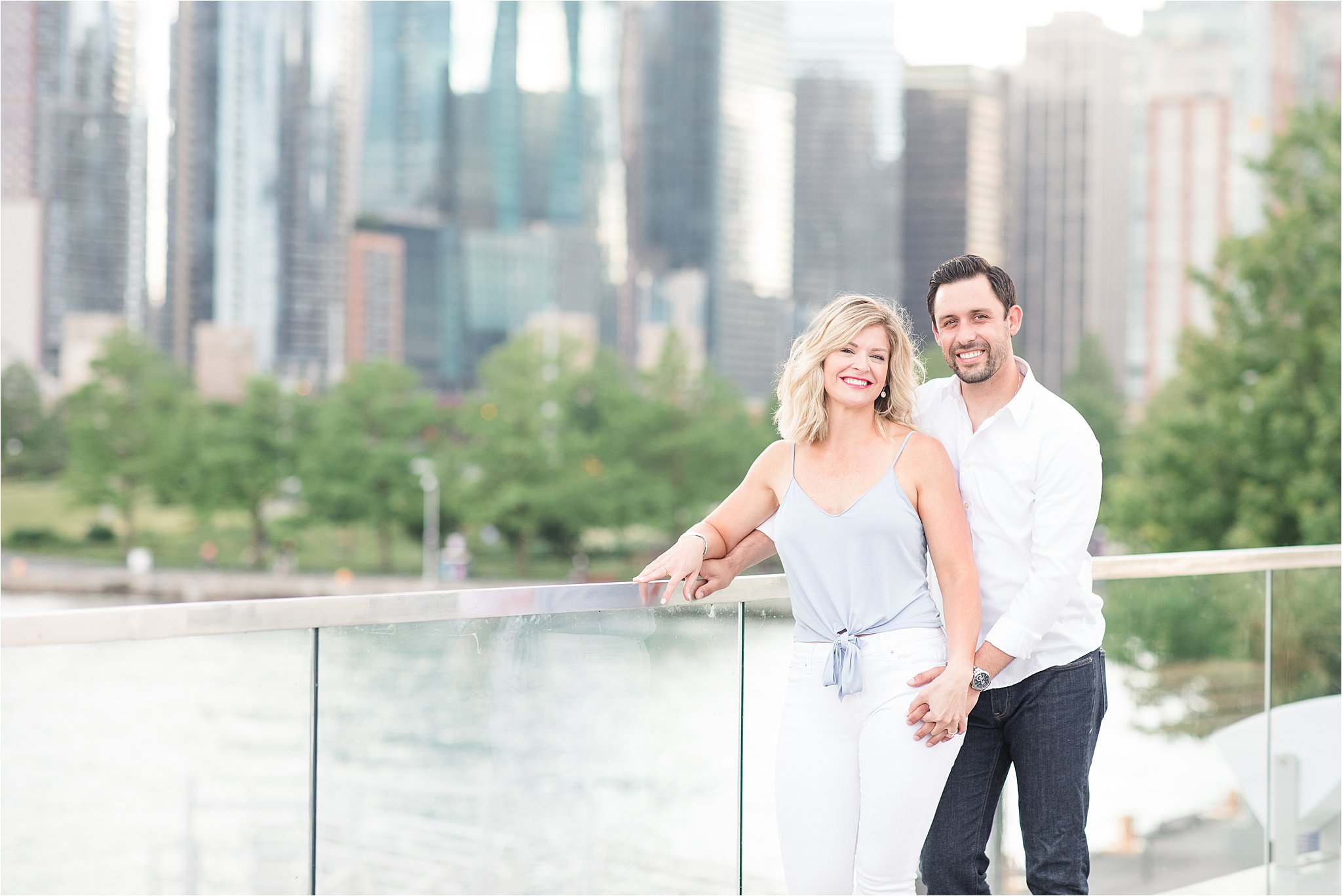 Summer engagement session at Navy Pier in Chicago