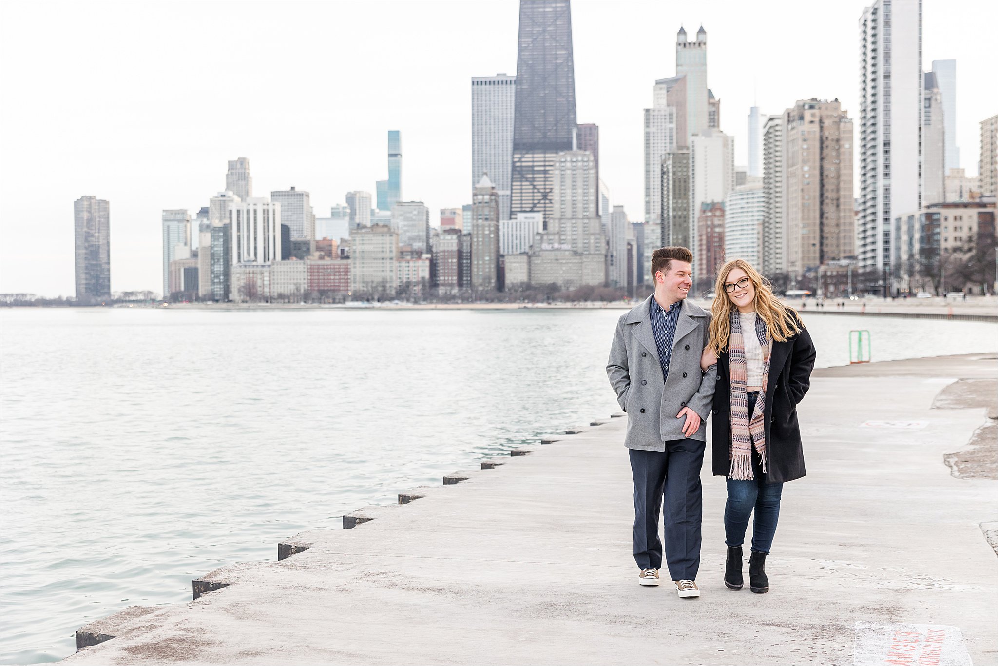 Chicago proposal photography at North Avenue Beach by Karen Shoufler Photography