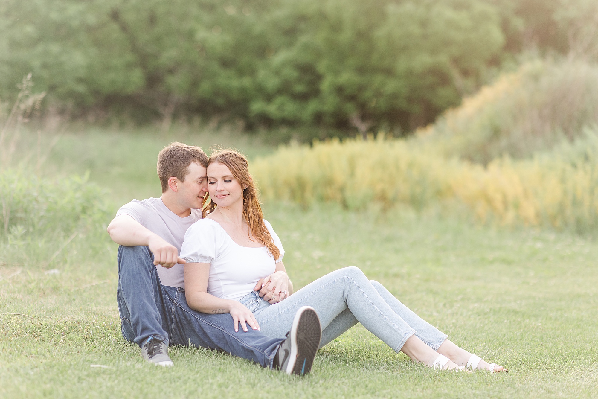summer engagement session at Perry Farm