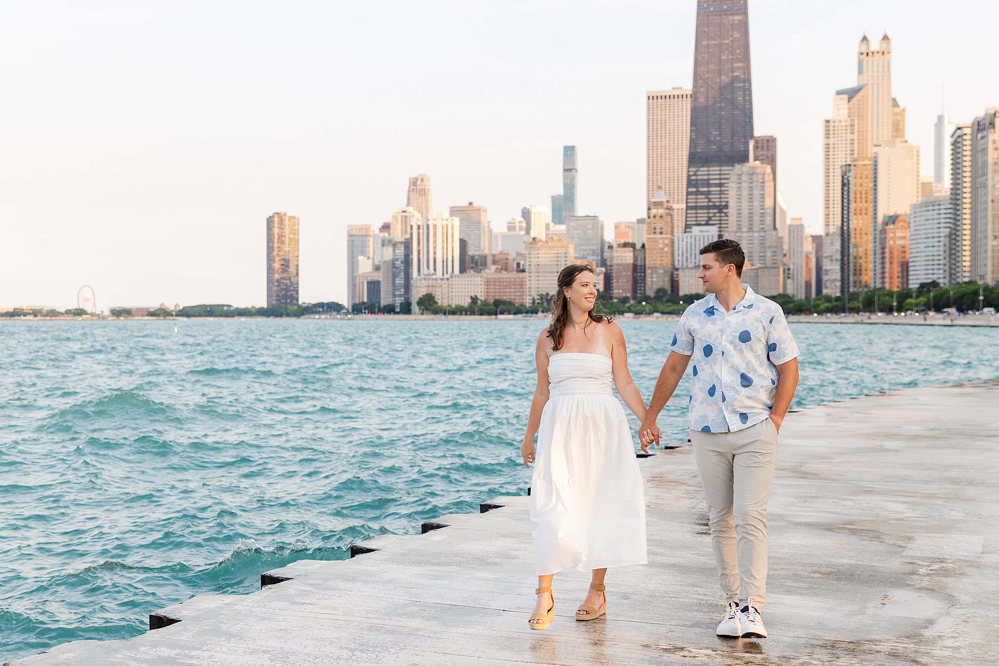 Chicago anniversary photos at Lincoln Park and North Avenue Beach with Chicagoland wedding photographer Karen Shoufler Photography.